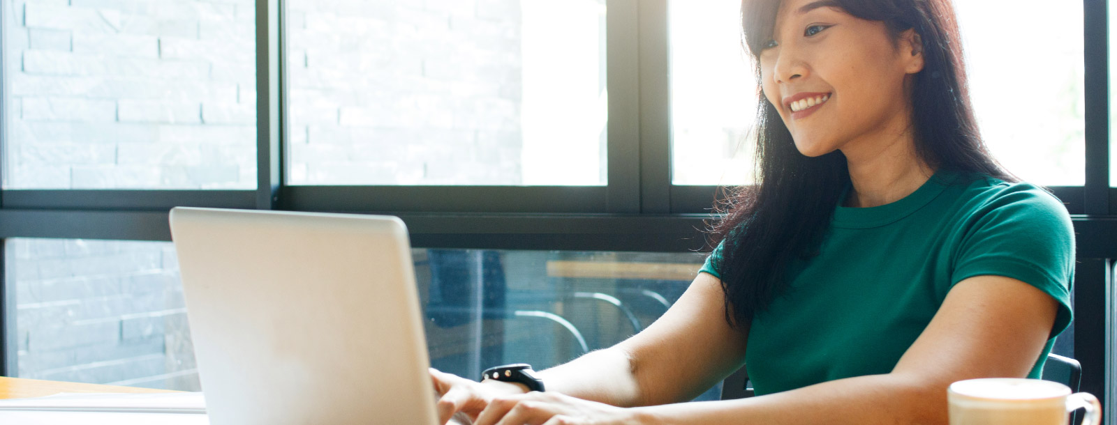 Woman on computer